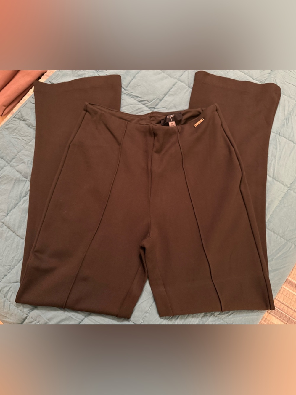 Tahari Hunter Green Ponte Knit Pants